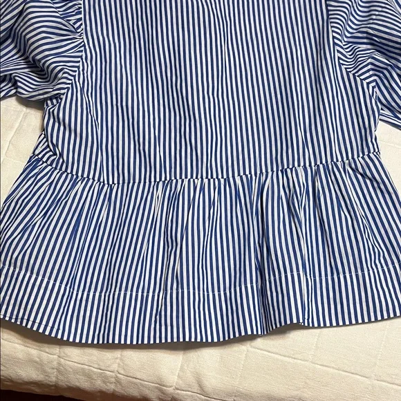 Velvet Heart Blue and White Striped Blouse - Picture 5 of 5